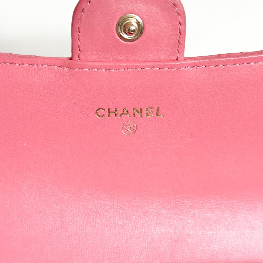 Chanel Classic Flap Wallet Pink Leather - Picture 10 of 16